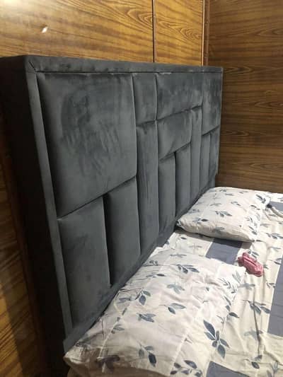 Grey velvet King bed set used only 6 month