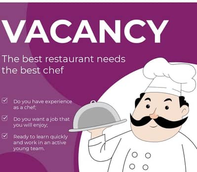 Chef required for food shop