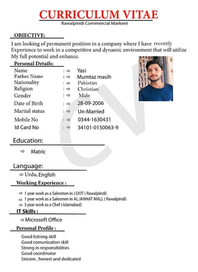 Chef ki job chahiye