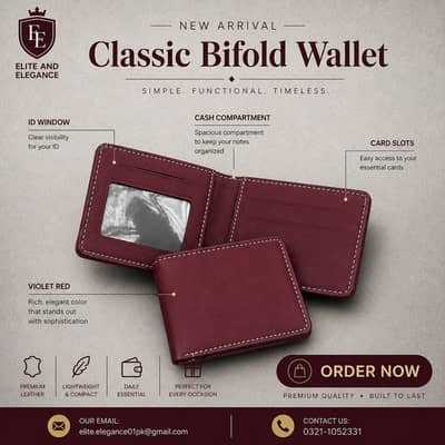 Bifold Cow Leather Wallet (Bulk Purchases)