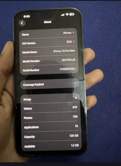 Iphone 13pro max pta approved 128Gb 10/10 condition 03025729907 whatsp
