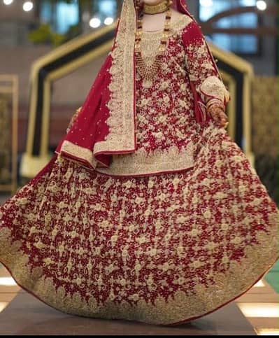 Shadi Sharara With Jewellery