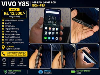 Vivo Y85 4GB RAM 64GB ROM Non-PTA | Neat & Clean