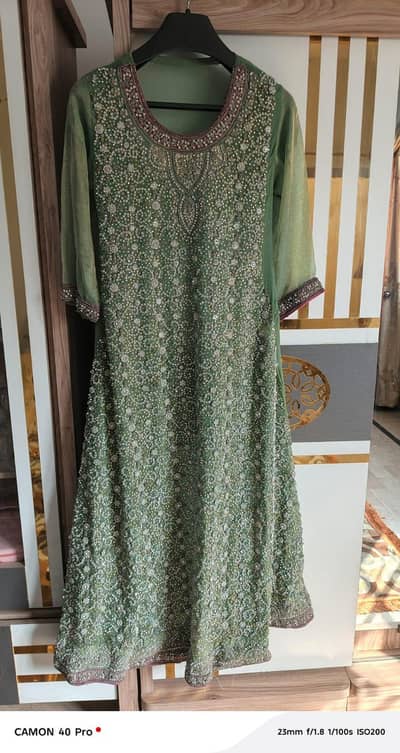 Green fancy heavy dress( Dupatta + inner included)