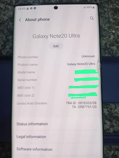 Samsung Mobile Note 20 Ultra