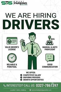 Valet Parking Drivers Required
