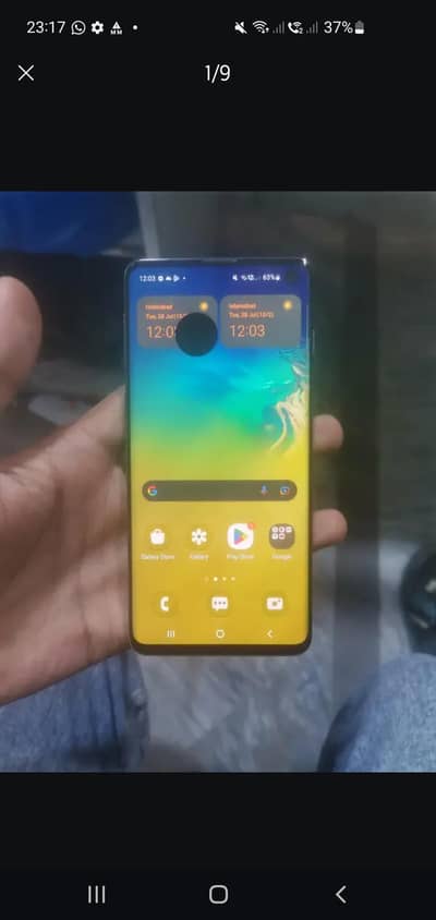 Samsung Mobile S10 f model dual sim 10/9 tital orignal 8gb 128gb