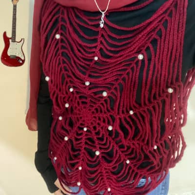 Crochet spider web top
