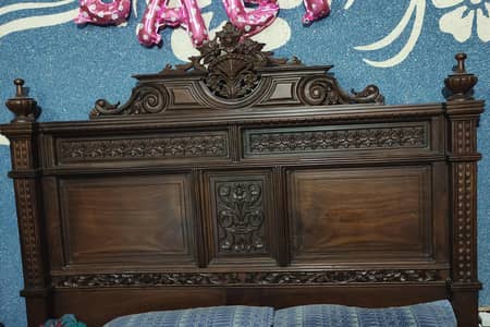 Pure Solid Wood King Size Bedroom Set | Bed + Dressing + 2 Side Tables