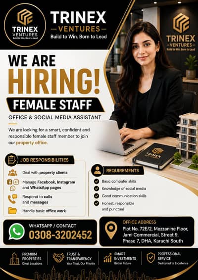 Female Staff Required & Client Relation