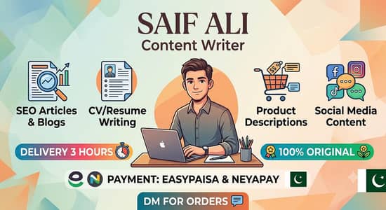 Content Writer | Articles, CV, Blog | 3 Hour Delivery