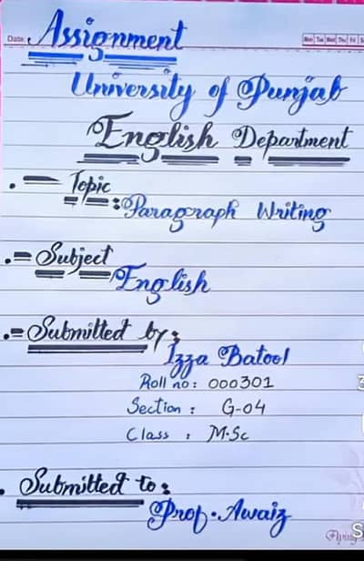 Assignment writing