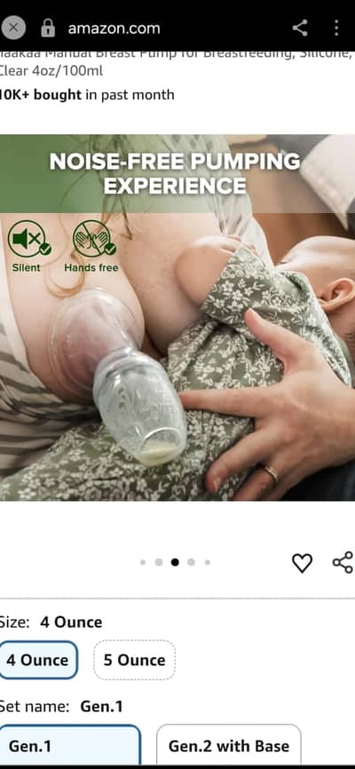 Hakaa Manual Breast feeding Pump from Australian brand new