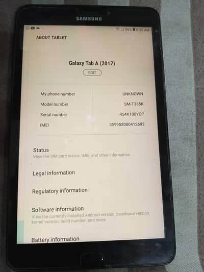 Samsung Galaxy Tab a