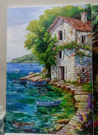 acrylic land scap painting