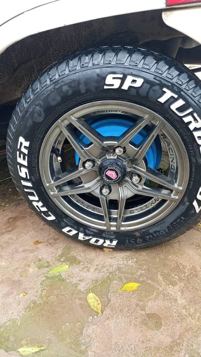 Suzuki mehran alloy rim and tyres 12'' for sale near Rawat