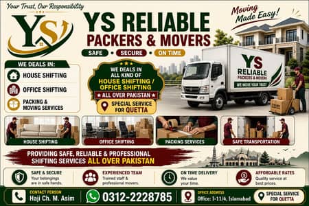 Mover & Packer - House Shifting - Cargo service - Goods Tranportation