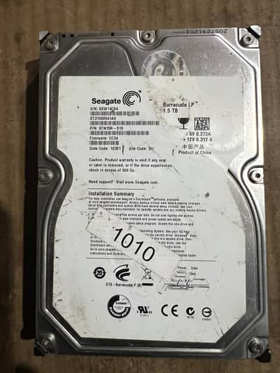 * Brand: Seagate * Series: Barracuda LP * Capacity: 1.5 TB * Model Num