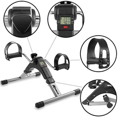 Mini Bike Pedal Exerciser Arms And Leg Pedal Exerciser With Meter