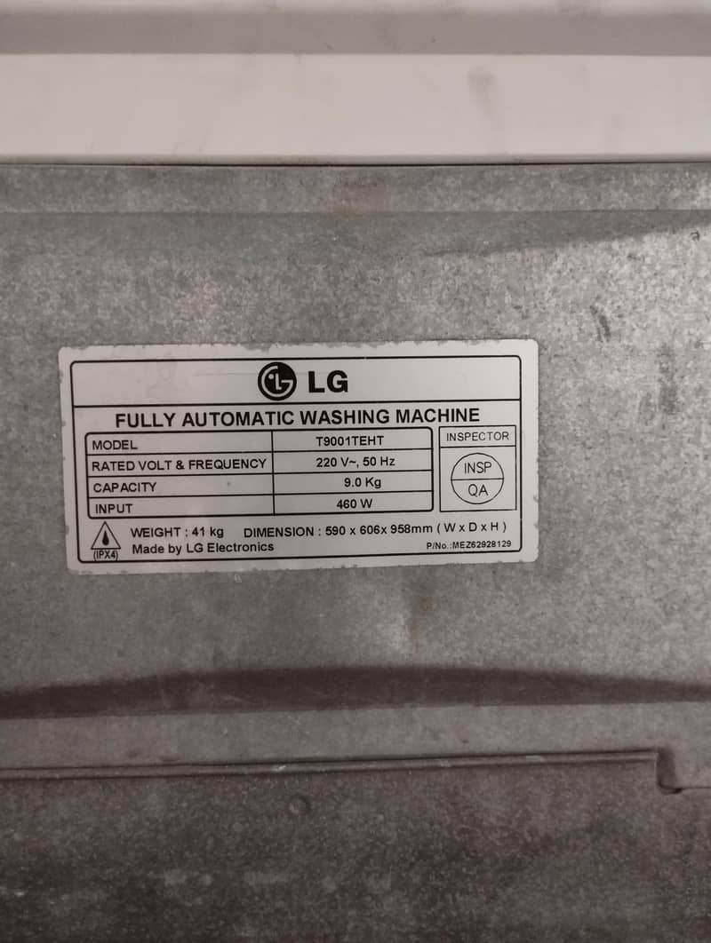 LG fully automatic washing machine 3