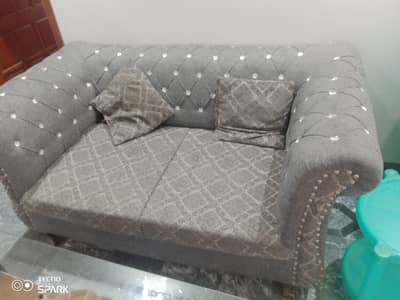 9 seater gray sofa set with 3 tables