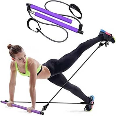 Portable Pilates Studio Yoga Gym Exercise Resistance Band Elastic