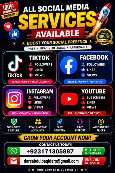 All social media services available