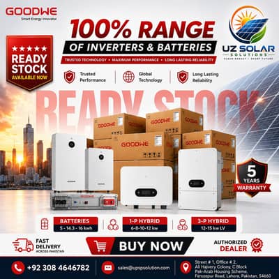 GoodWe Hybrid Solar Inverters & Lithium Batteries | All Models Availab