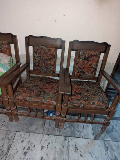 one sofa 6 chairs and one showcases forsail