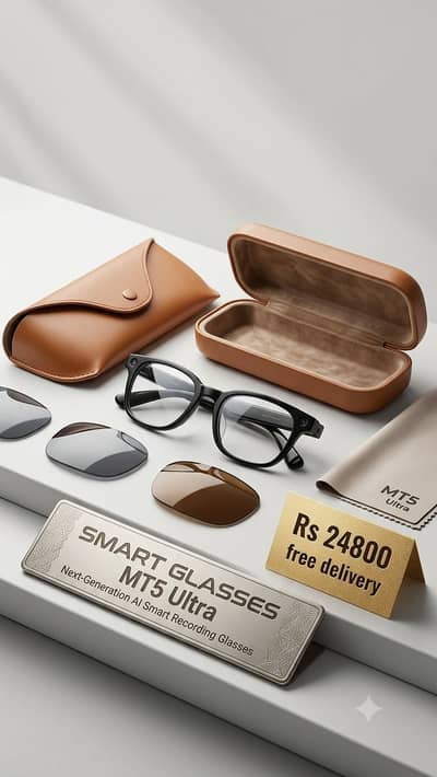 Next-Gen MT5 Ultra Smart AI Glasses with polarized sunglasses