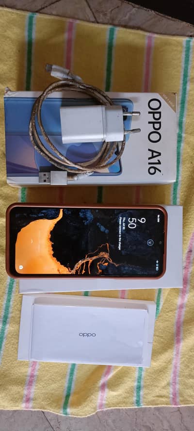 OPPO A16 full box 4/64 every thing working good exchange possible