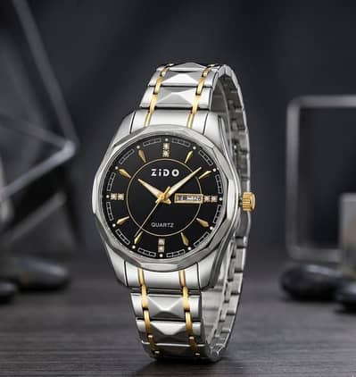 ZIDO Luxury Men's Quartz Watch – Two Tone Stainless Steel Strap with