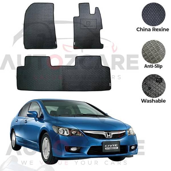 Honda Civic Reborn China Rexine Floor Mat 3PCS - Model 2006-2012