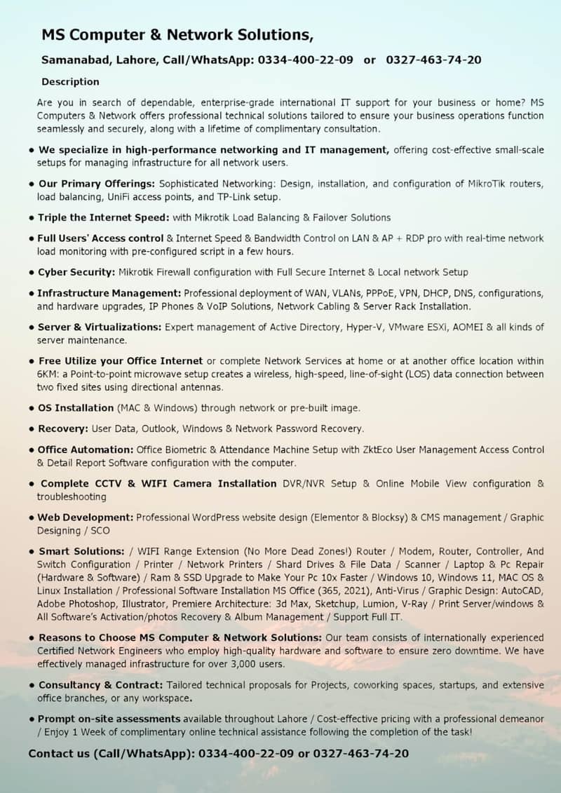 MS Computer & Network Solutions, 19