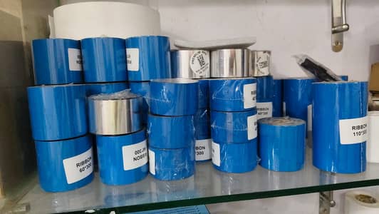 Premium Wax Ribbon for Barcode Printer / Wax Ribbon Roll / Wax Ribbon