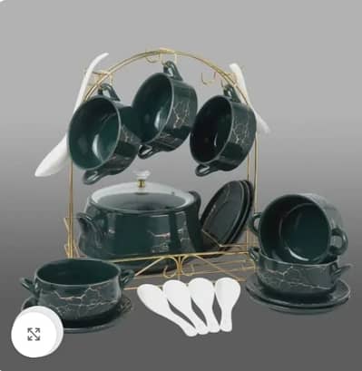 Soup set-Ceramic set-23 pieces with stand