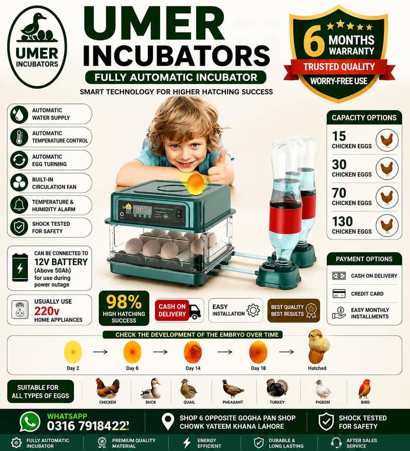 Automatic Egg Incubator | Egg Hatching Machine | Incubator | Brooder 11