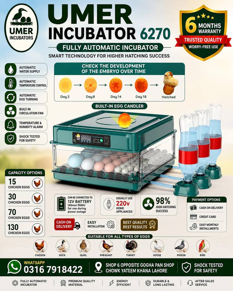 Automatic Egg Incubator | Egg Hatching Machine | Incubator | Brooder 12