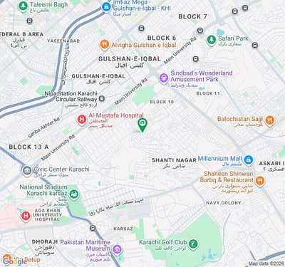East & West Open Plot - Corner 160 Sq Yards - 40X30 Ft Wide Road Corner  Block 19, WCHS, Gulshan E Iqbal