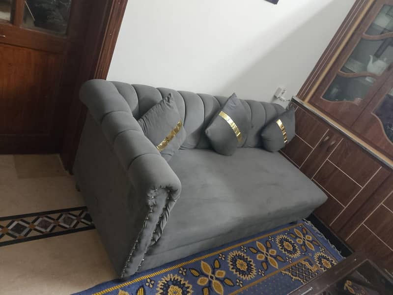 L shape sofa set  good  condition 3