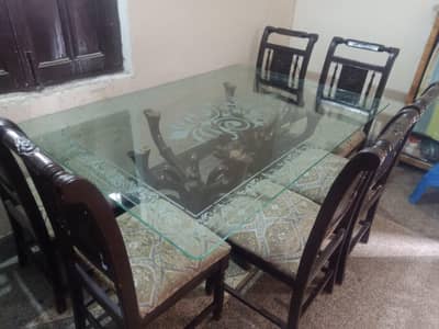 dining table with six chairs
