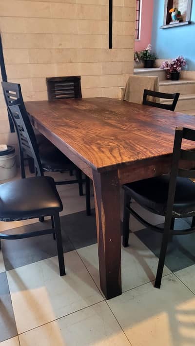 solid wood table
