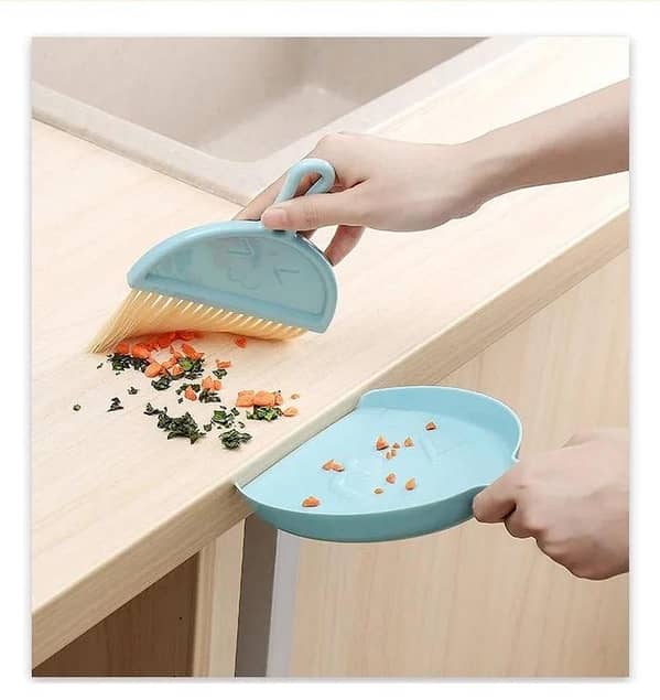 Multi-Purpose Dustpan and Brush Broom Set Kids Hand Broom and Dust Pan for Cleaning Table Countertop Keyboard Pets Hair and Small Messes