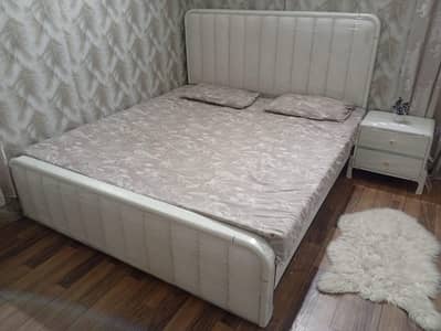 New bed set deco paint no mattress / wooden bed side tables dressing