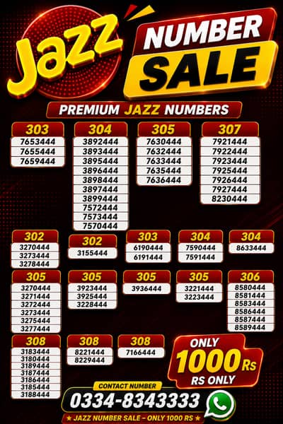 JAZZ GOLDEN NUMERS SALE 444