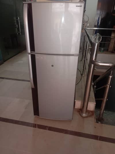 sharp company imported fridge medium size total genuine. 03222223526
