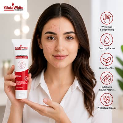 GlutaWhite Advanced Whitening & Repair Cream for Hands & Feet | Deep