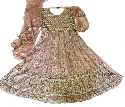 Luxury Heavy Embroidered Bridal Frock