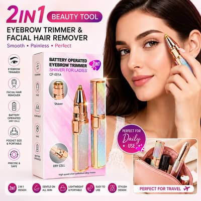 2-in-1 Rechargeable Eyebrow & Facial Hair Remover for Women | Smooth