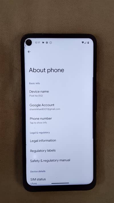 Google Pixel 4a 5g pta official approved